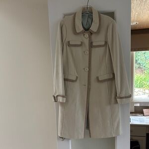 Boden Cream Trench Coat Classic Lightweight Design